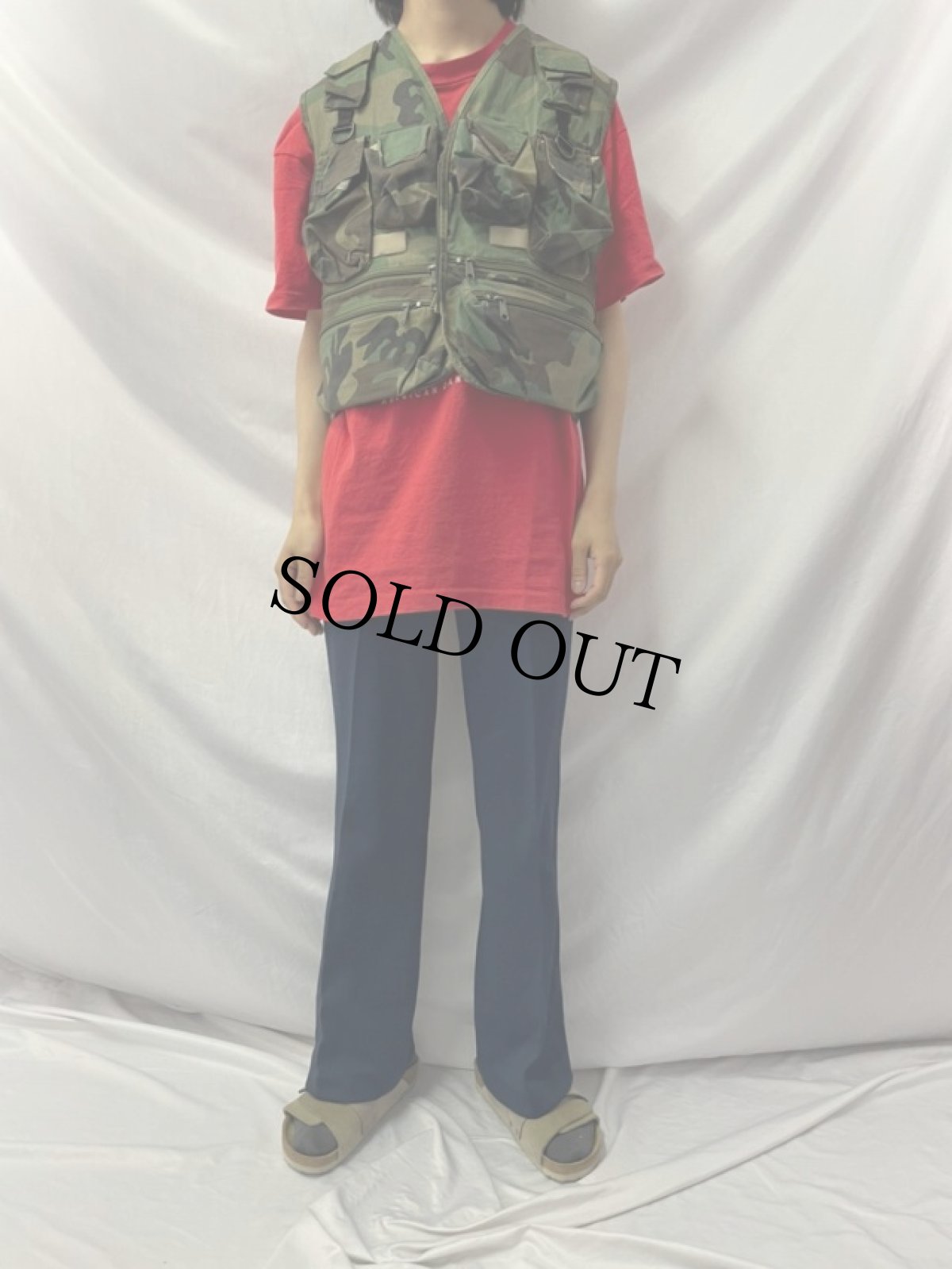 画像2: 80's Columbia カモ柄 フィッシングベスト (2)