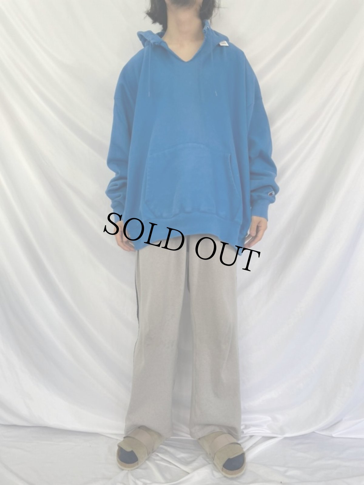 画像2: Champion PREMIUM REVERSE WEAVE スウェットフーディ 目無し 3XL (2)