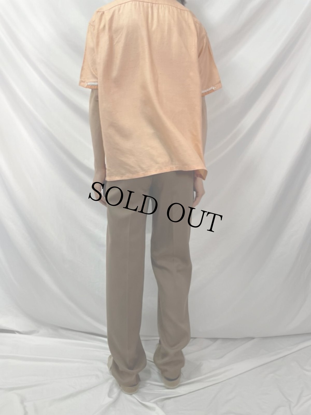 画像4: 50〜60's ギャバジン ツータックスラックス W28 (4)