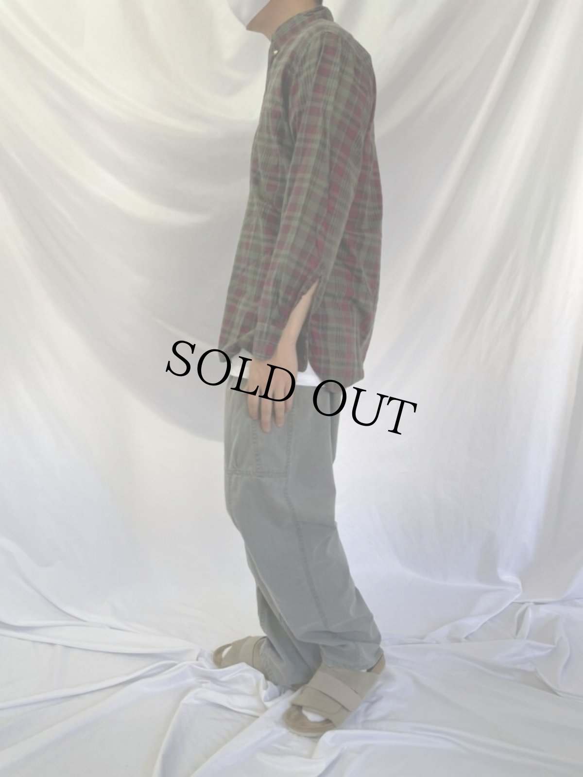 画像3: 60's Haven Hall チェック柄 マチ付き ボタンダウンプルオーバーシャツ M (3)