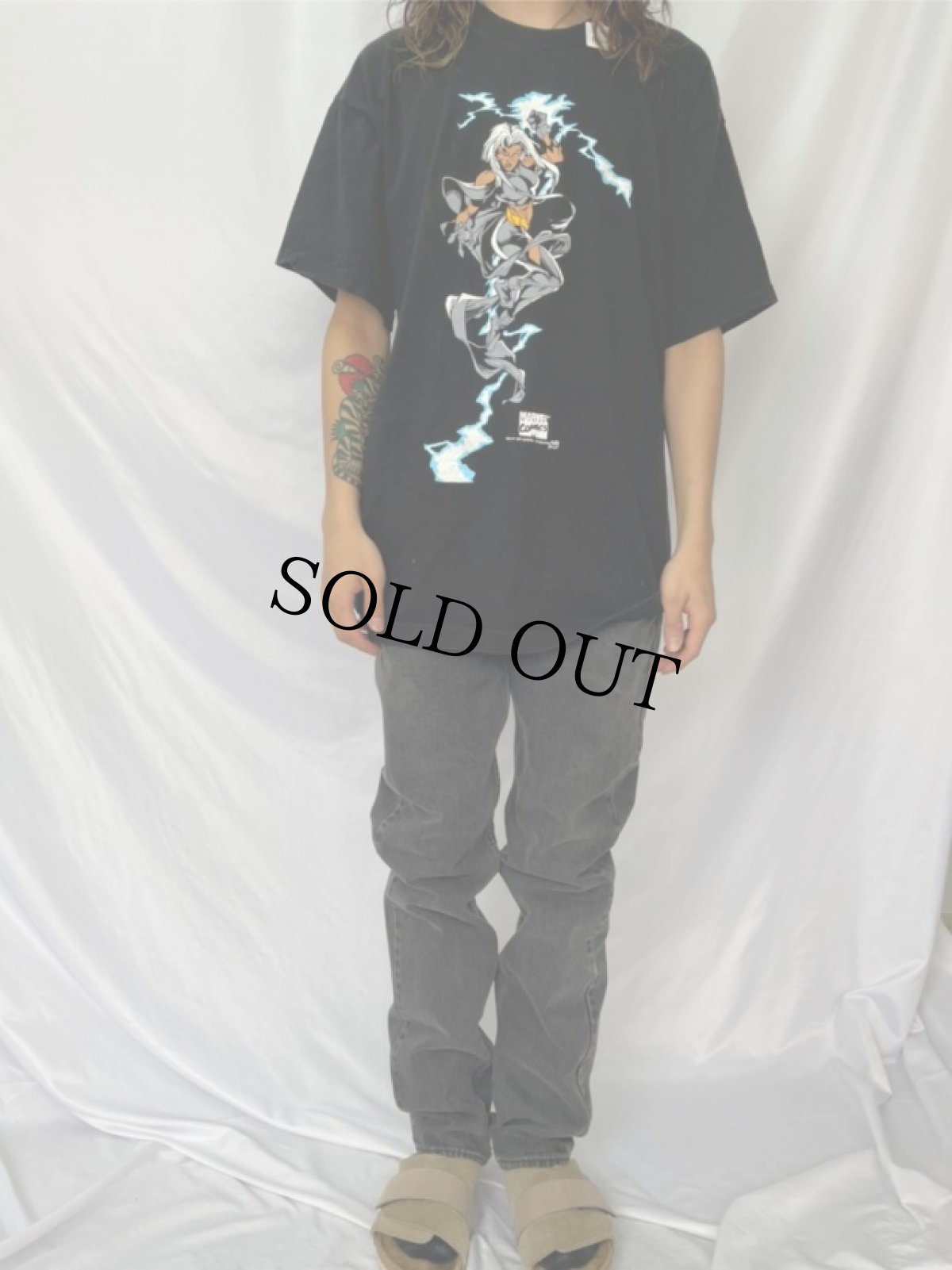 画像2: 90's MARVEL X-MEN USA製 "Storm" アメコミキャラクタープリントTシャツ XL (2)