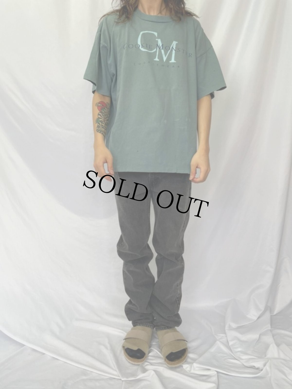 画像3: 90's COOKIE MONSTER USA製 "Calvin Klein"パロディTシャツ XL (3)