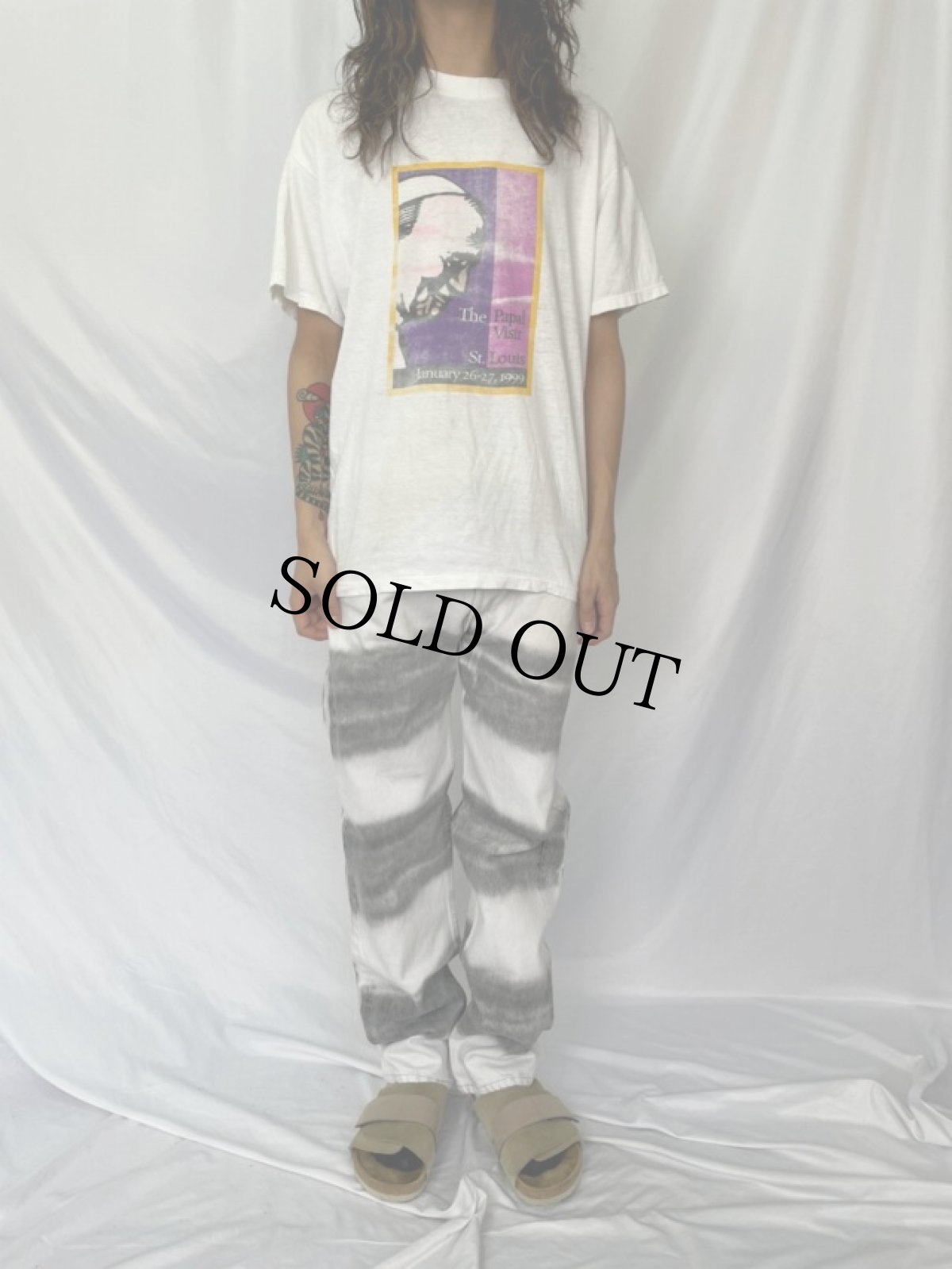 画像2: 90's Levi's 501 USA製 リメイク ホワイトデニムパンツ W35 (2)