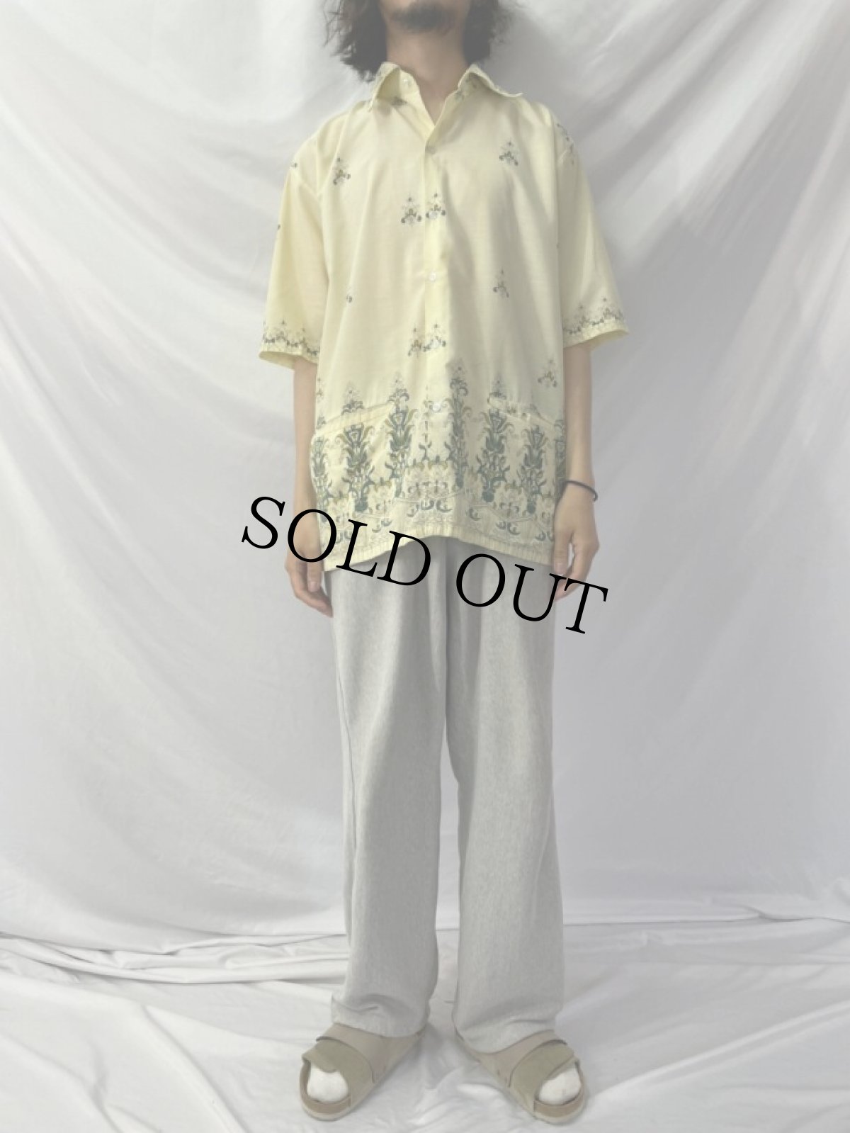 画像2: バティック柄 コットンシャツ (2)