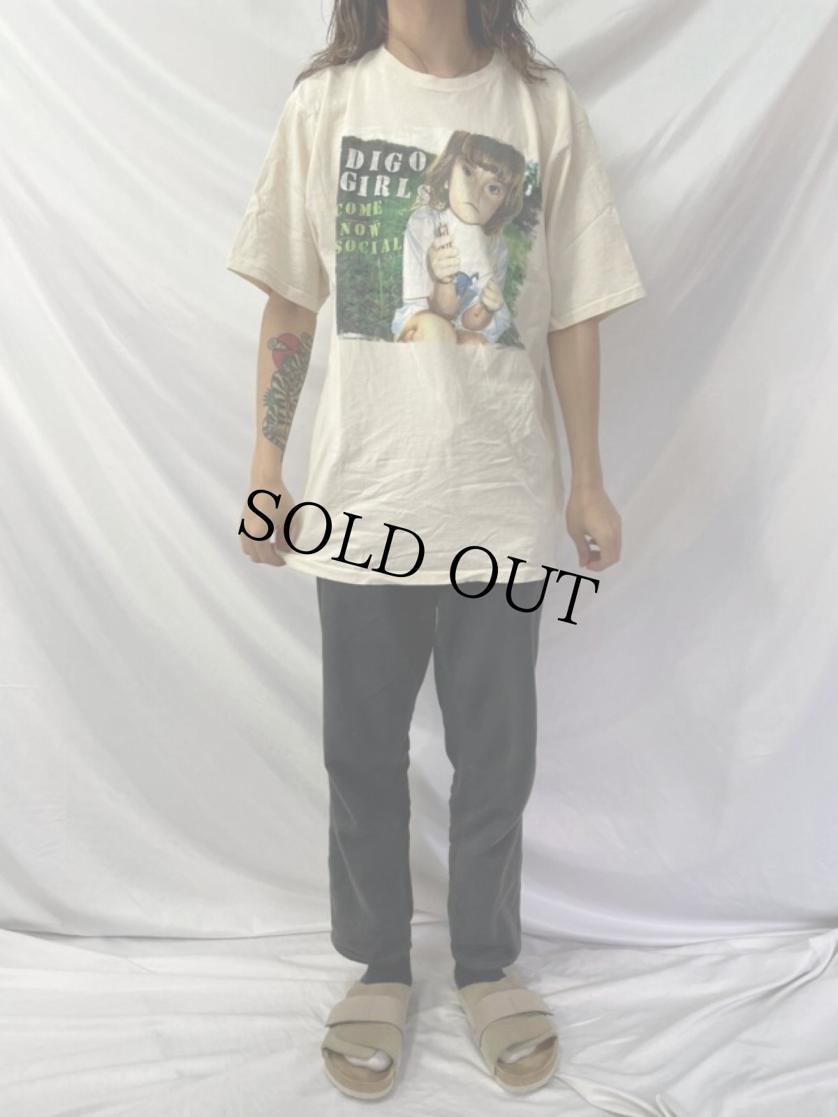 画像3: 90's INDIGO GIRLS "COME ON NOW SOCIAL" フォークロックデュオ Tシャツ XL (3)