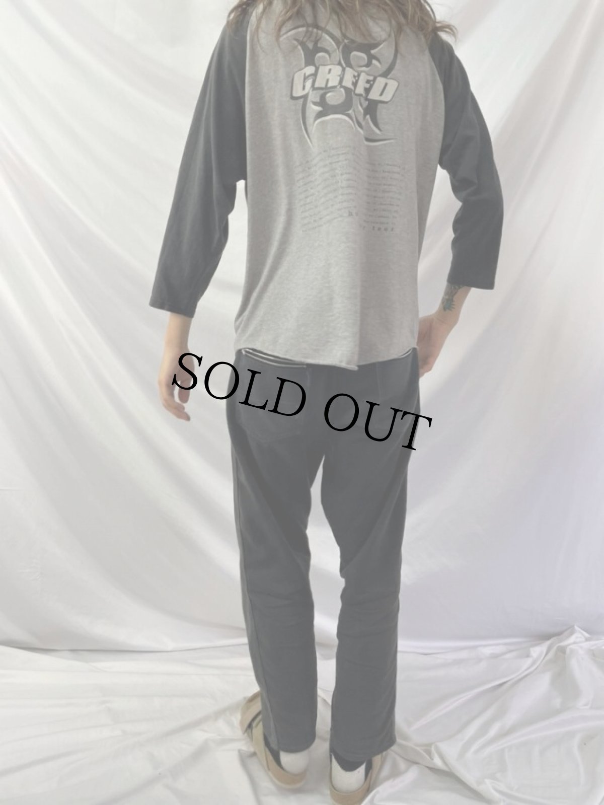 画像5: 90's〜 CREED "human clay tour" USA製 ロックバンド ラグランTシャツ L (5)