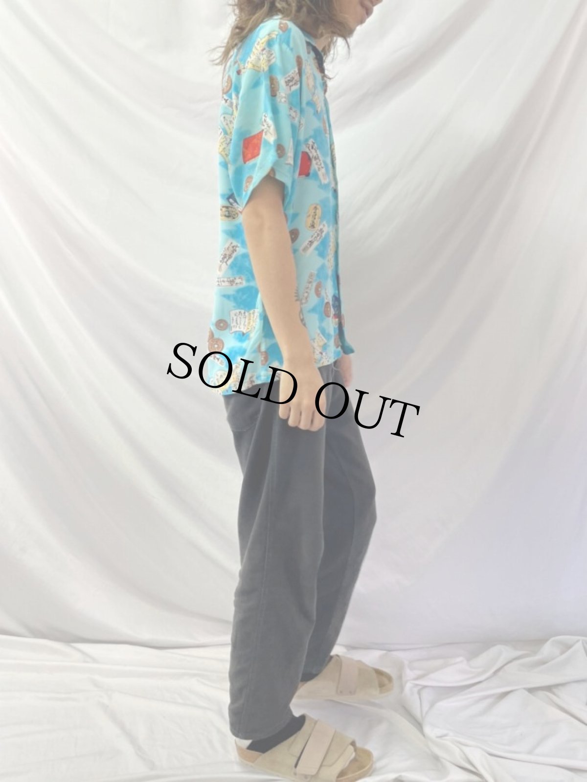 画像3: 50's olani SPORTSWEAR 和柄 アロハシャツ M (3)