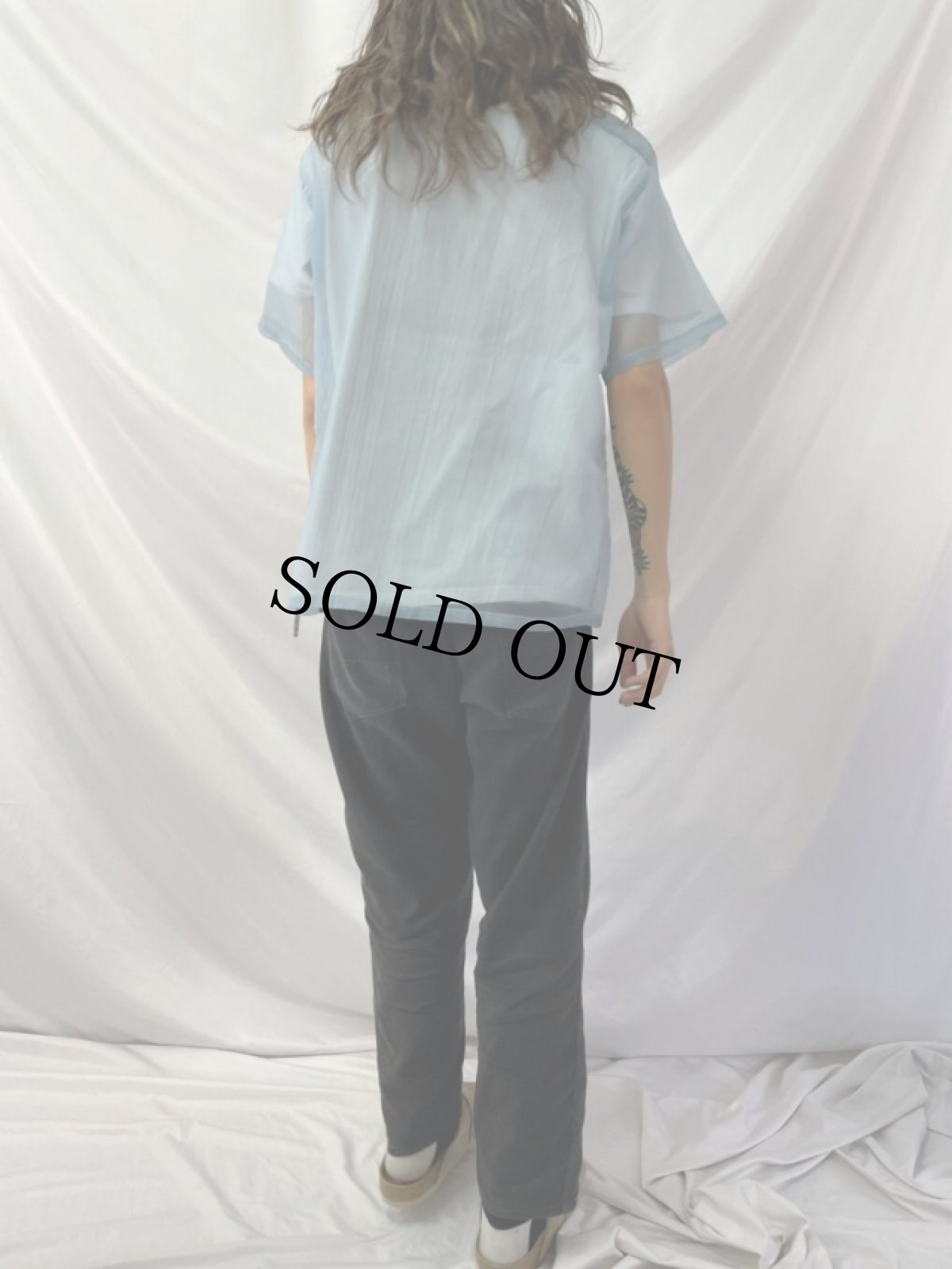 画像4: 50's Gentry ナイロンシアサッカーシャツ M (4)