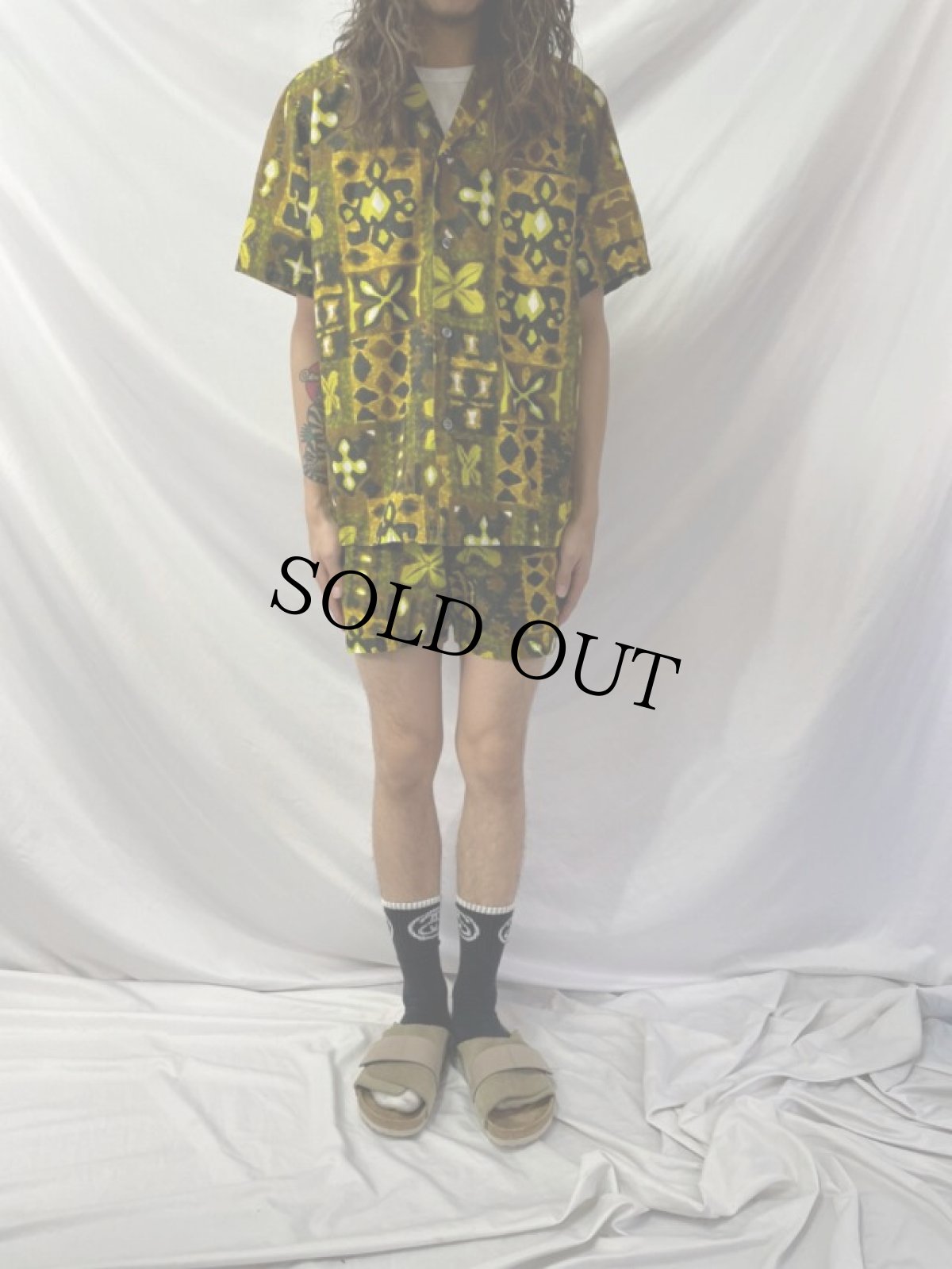 画像2: 60's Diamond Head 花柄 アロハシャツ＆ショーツ SETUP M (2)