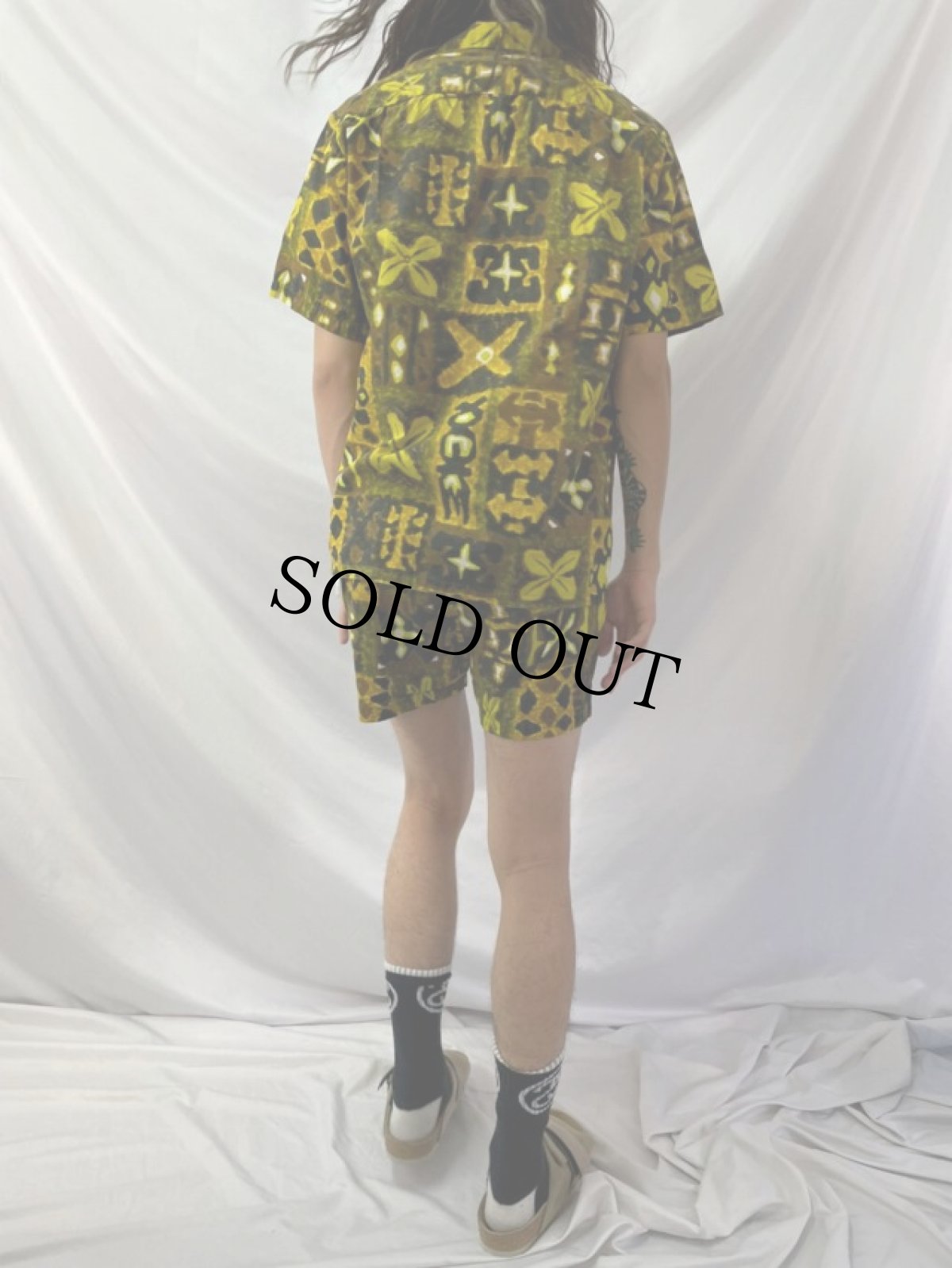 画像4: 60's Diamond Head 花柄 アロハシャツ＆ショーツ SETUP M (4)