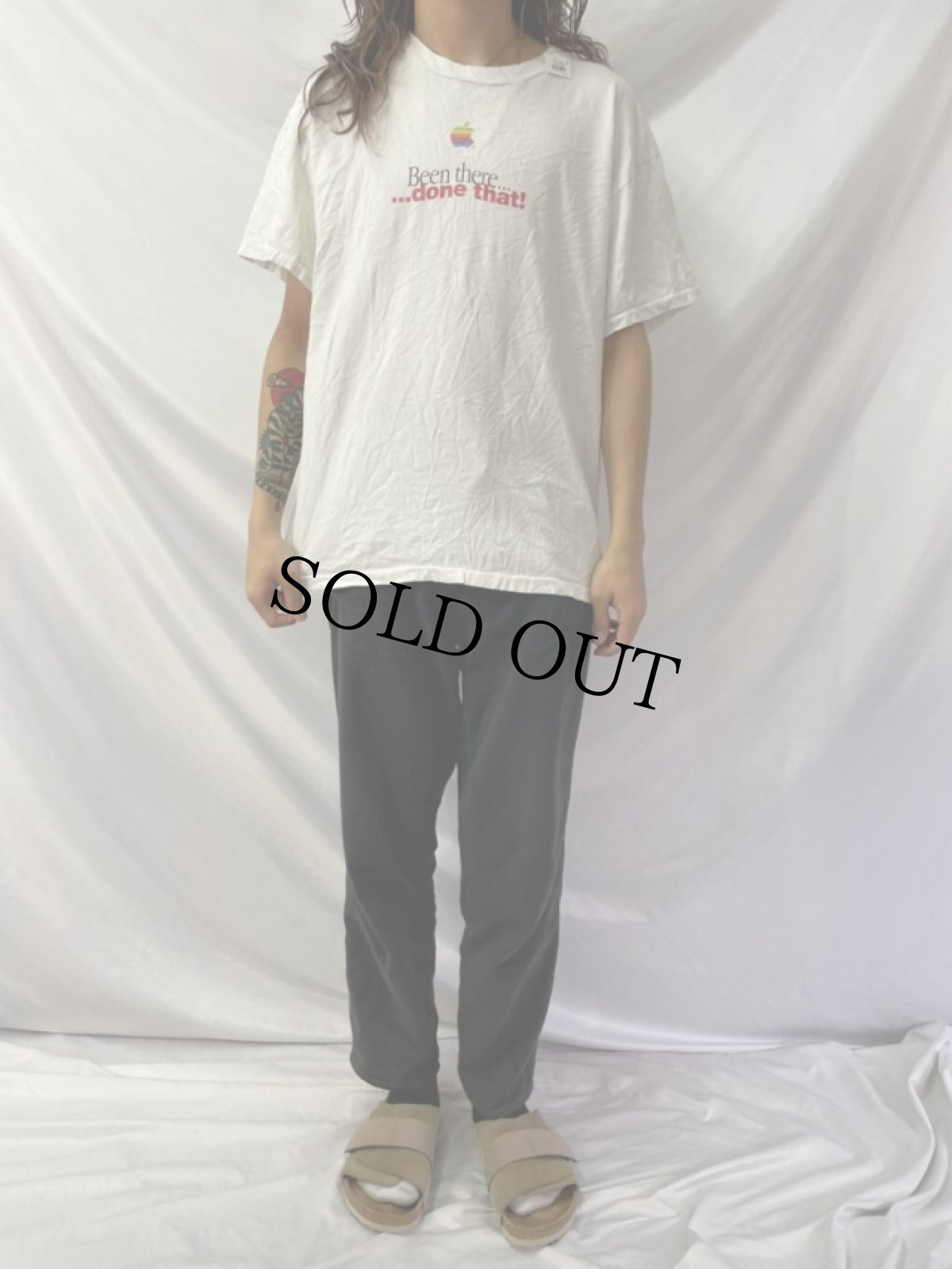 画像3: 90's Apple "Macintosh" レインボーロゴプリントTシャツ L (3)