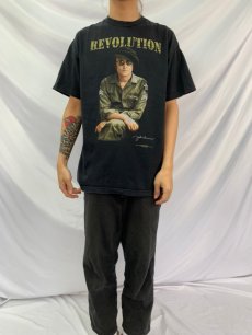 画像2: 90's JOHN LENNON "REVOLUTION" ミュージシャンTシャツ L (2)