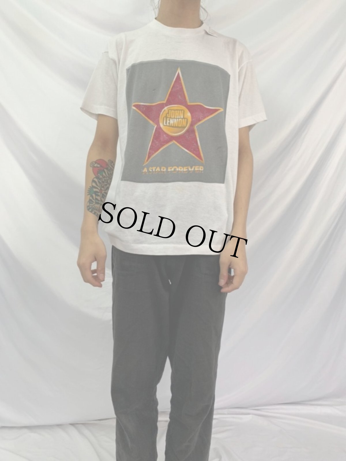 画像3: 80's JOHN LENNON "KICT-95 pure rock'n roll" ミュージシャンTシャツ XL (3)