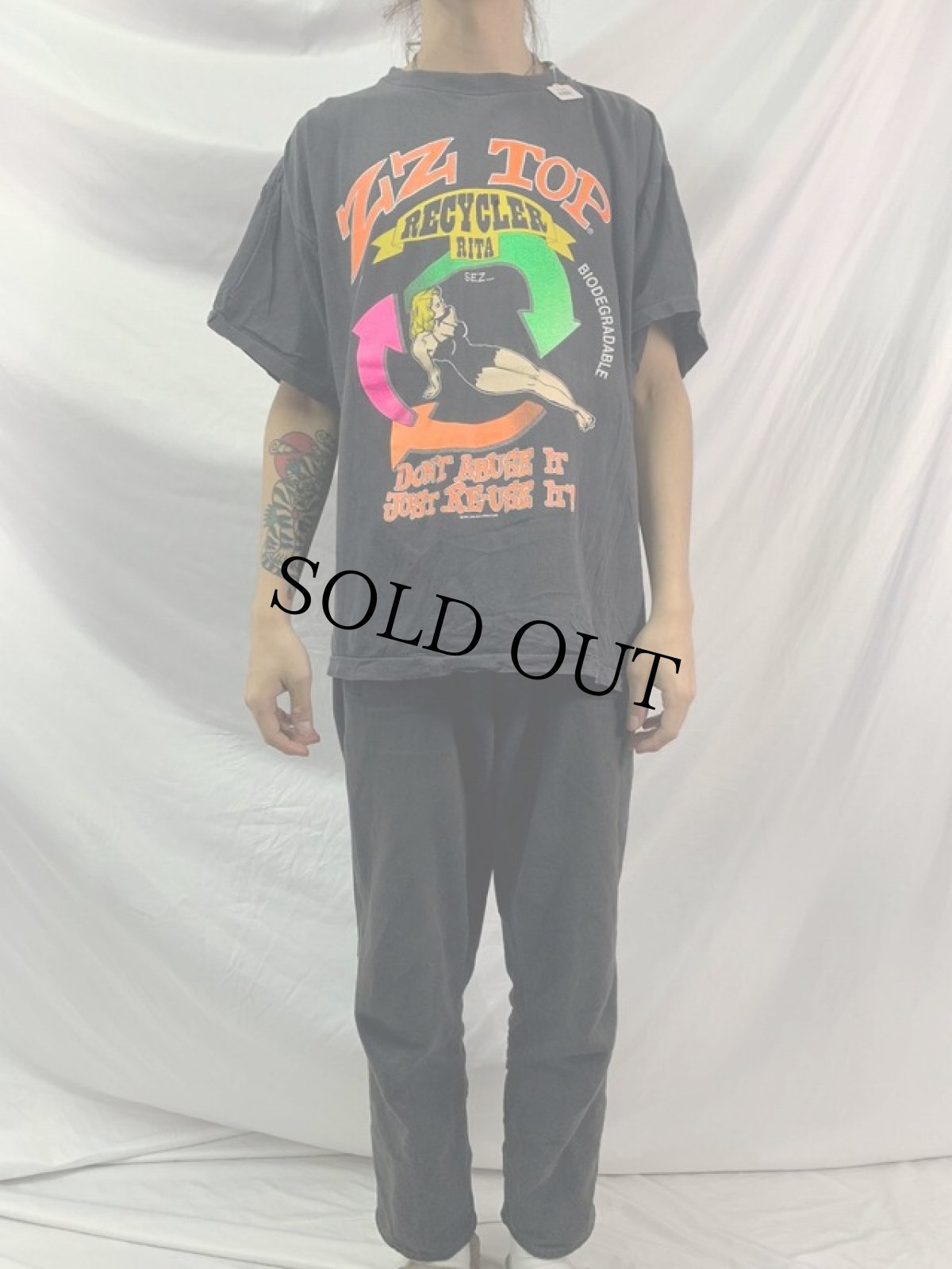 画像3: 90's ZZ Top "Recycler" ロックバンドTシャツ (3)