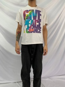 画像2: 90's JOHN LENNON USA製 "GIVE PEACE A CHANCE" ミュージシャンTシャツ L (2)