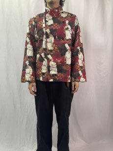 画像2: 【SALE】Chef Revival 総柄 コックシャツ S (2)