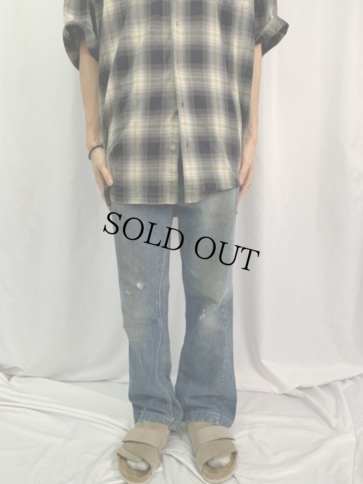 画像2: 80's Levi's 646 オレンジタブ ベルボトムデニムパンツ W34 (2)