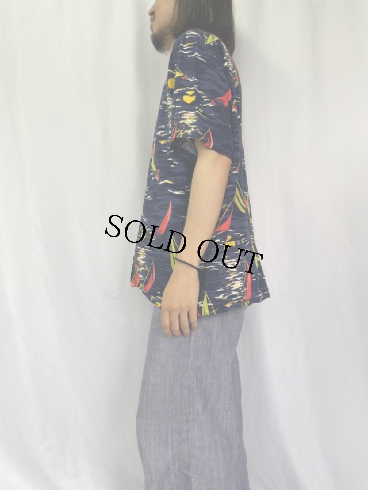 画像3: POLO Ralph Lauren "CLASSIC FIT" オールオーバーパターンアロハシャツ L (3)