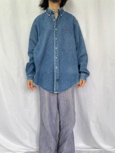 画像2: 90's POLO COUNTRY Ralph Lauren ボタンダウンデニムシャツ XL (2)