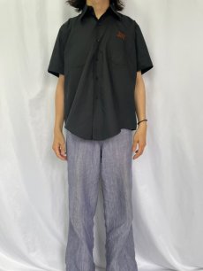 画像2: 70〜80's KENT'S チェーン刺繍 ボーリングシャツ XL (2)