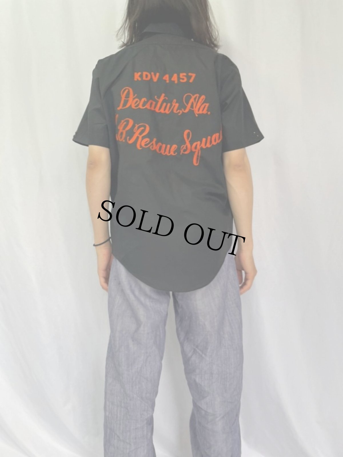 画像4: 70〜80's KENT'S チェーン刺繍 ボーリングシャツ XL (4)