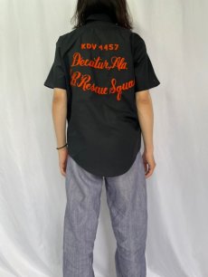 画像4: 70〜80's KENT'S チェーン刺繍 ボーリングシャツ XL (4)