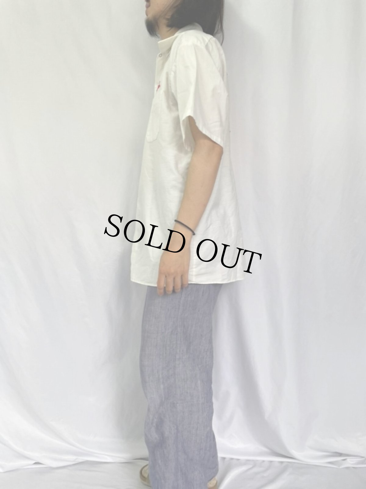 画像3: 80's DURABLE PRESS USA製 "Shrine Club" チェーン刺繍 ボーリングシャツ XL (3)