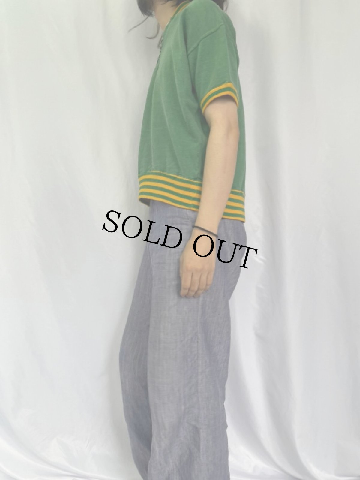 画像3: 60's RUSSELL SOUTHERN USA製 ハーフジップ 半袖スウェット L (3)