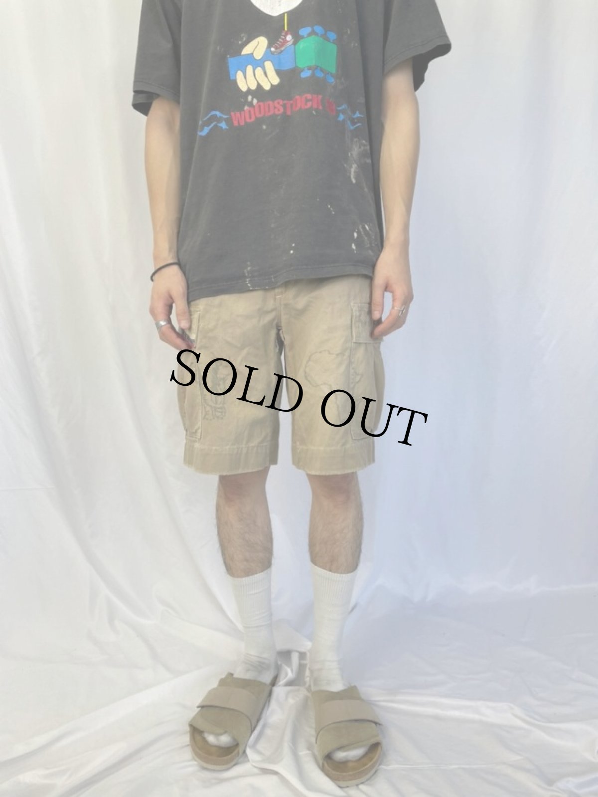 画像2: POLO Ralph Lauren デザイン コットンカーゴショーツ W31 (2)