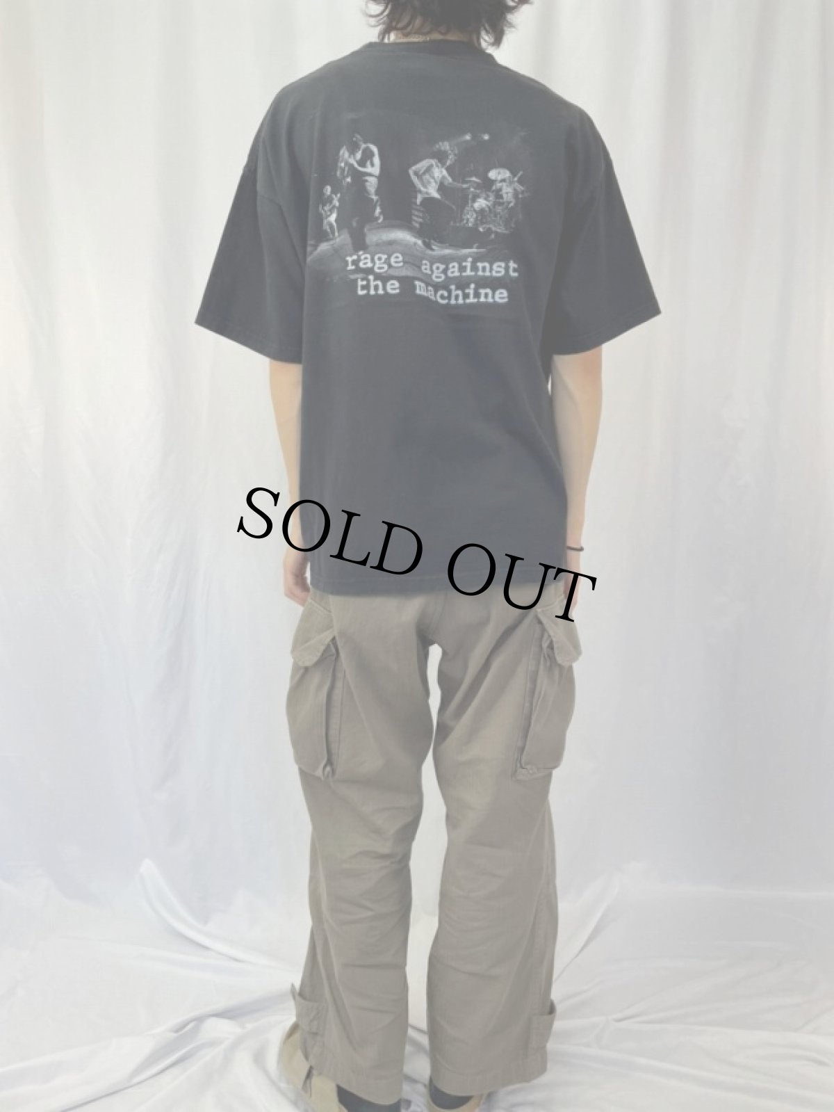 画像4: 90's RAGE AGAINST THE MACHINE ロックバンドTシャツ XL (4)