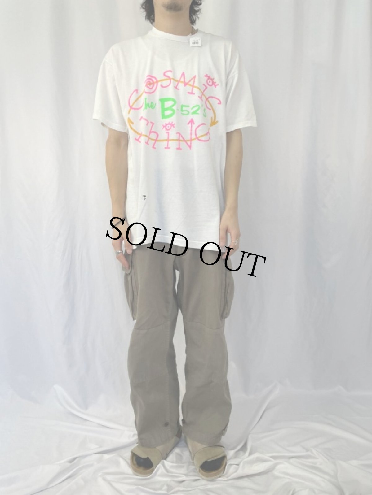 画像3: 80's The B-52's "Cosmic Thing" ニューウェーブバンドTシャツ (3)