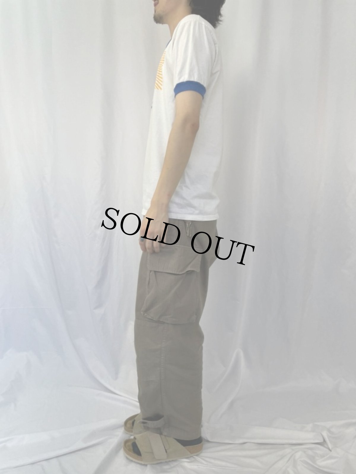 画像3: 90's Tortoise USA製 ポストロックバンド プリントリンガーTシャツ M (3)