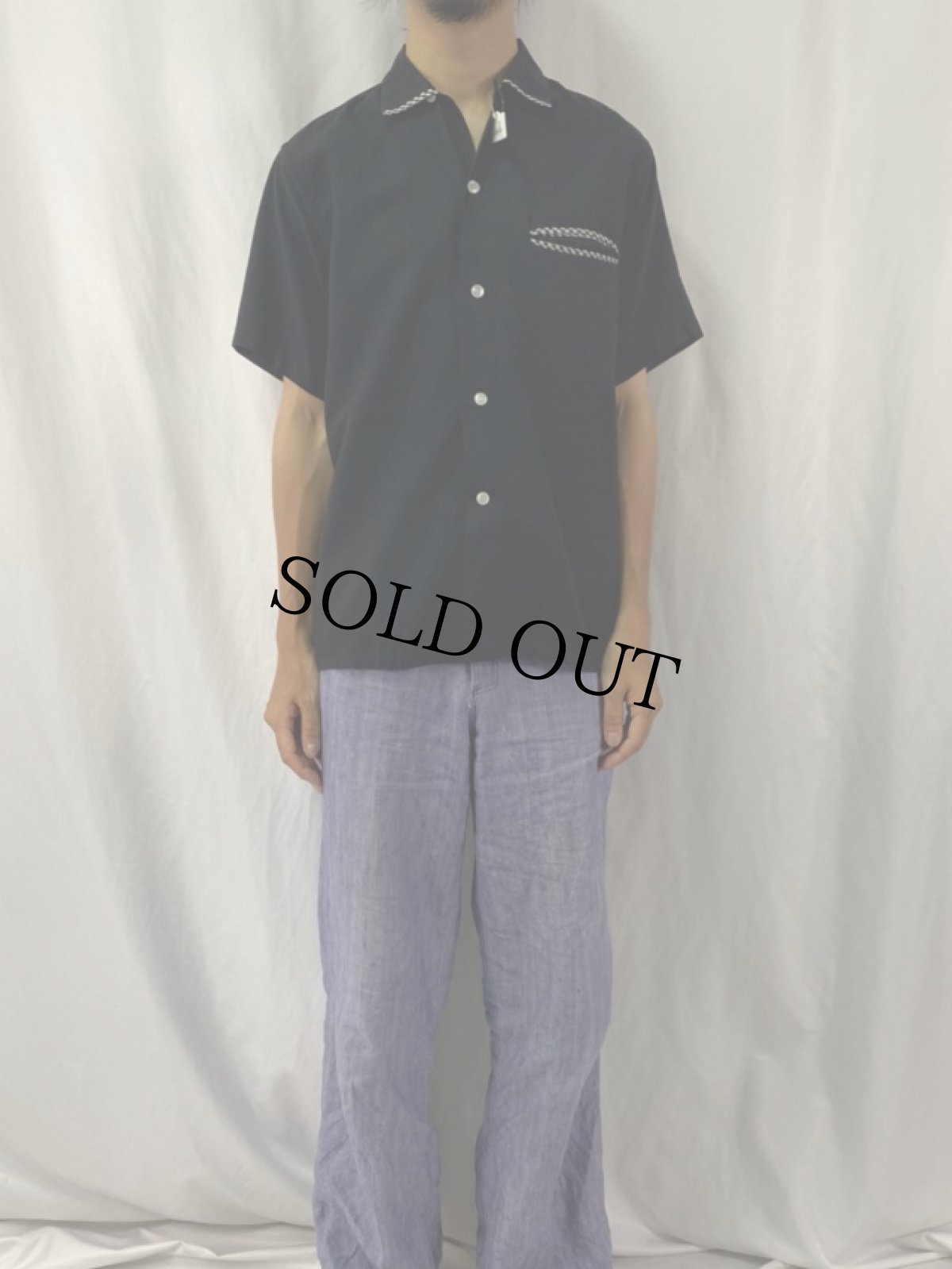 画像2: 50〜60's  PENNY'S TOWNCRAFT オープンカラーシャツ MEDIUM (2)