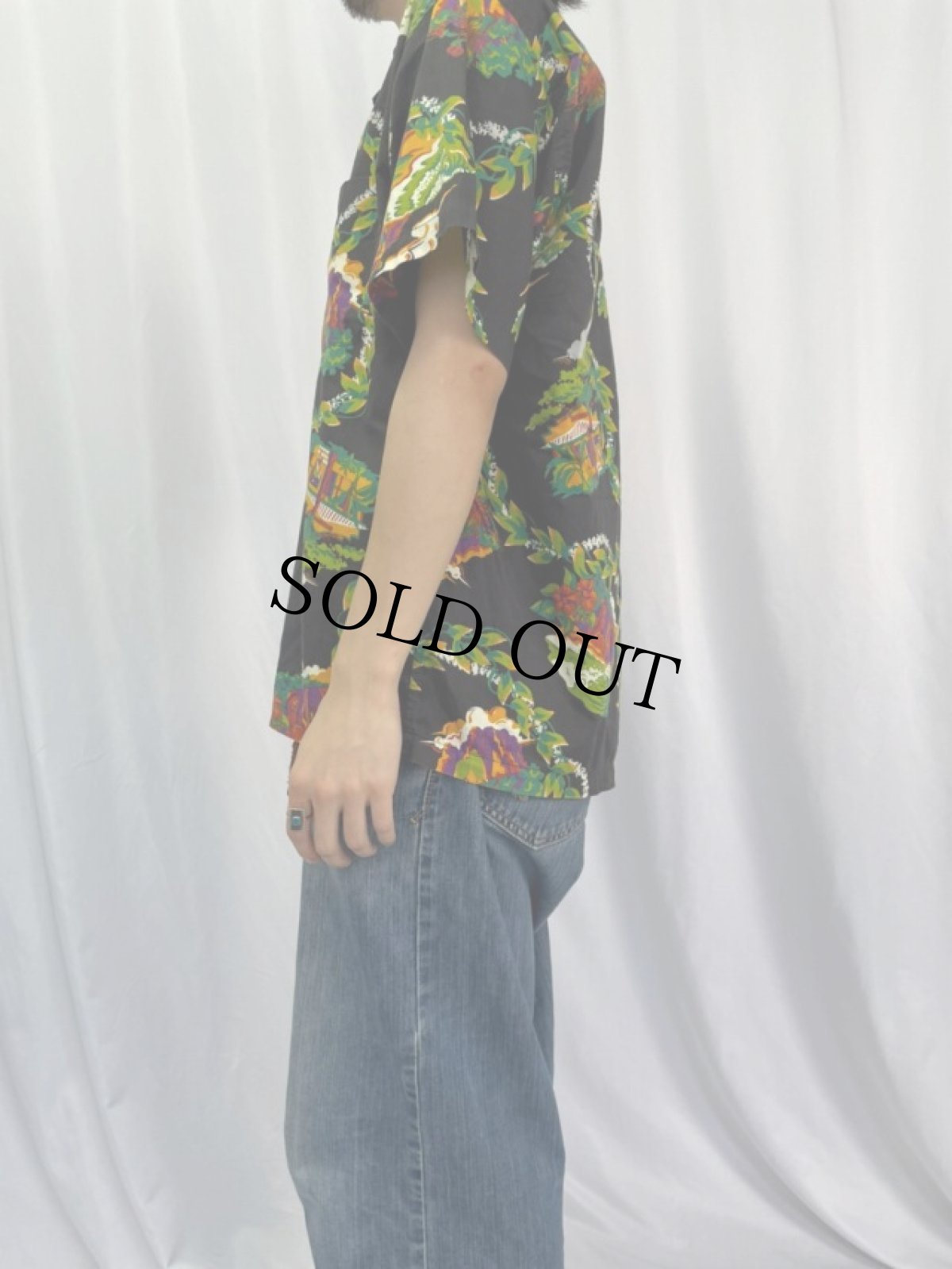 画像3: 00's Patagonia Pataloha 総柄 コットンアロハシャツ M (3)