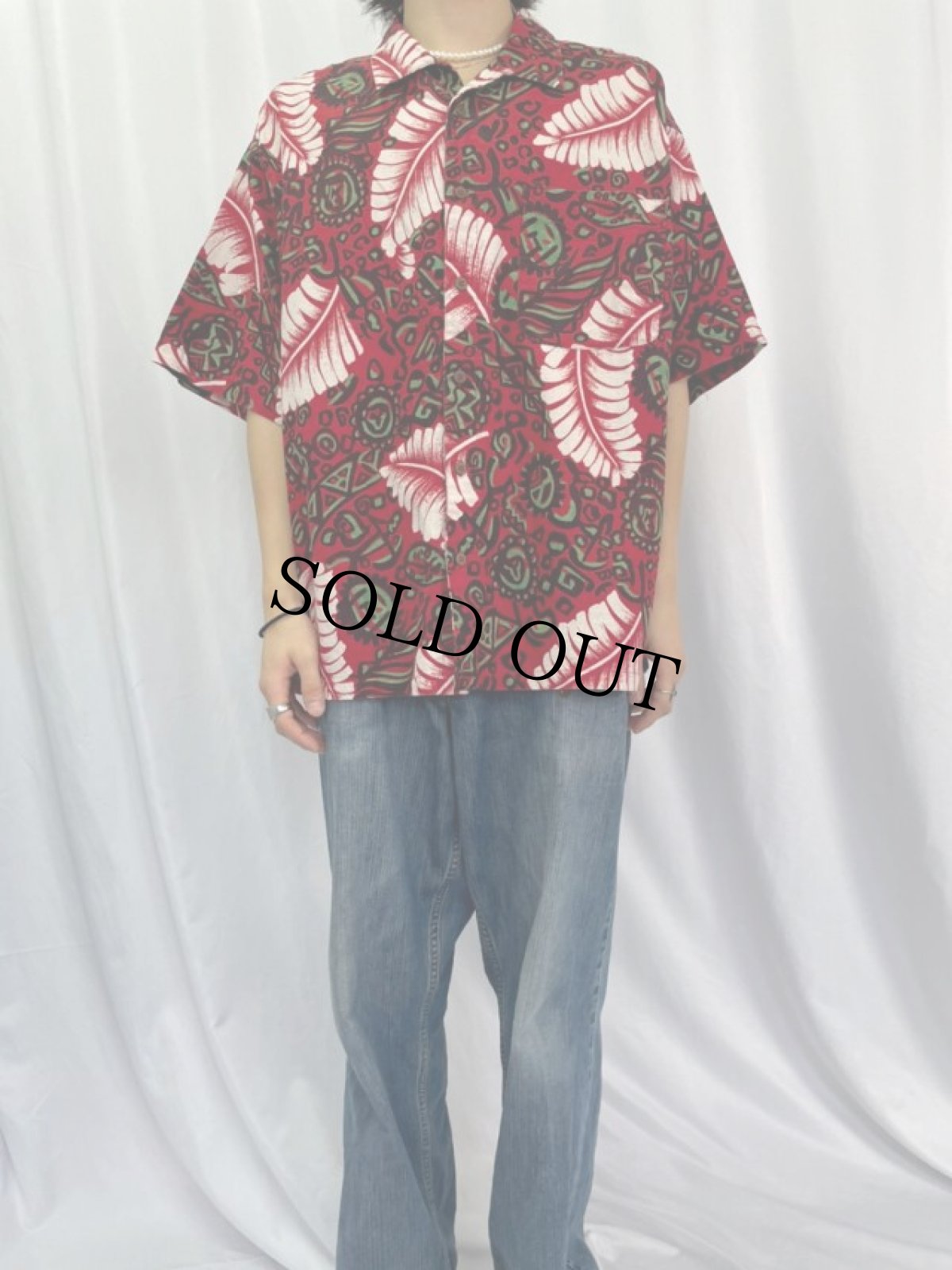 画像2: 90's〜 Patagonia 総柄 コットンアロハシャツ L (2)