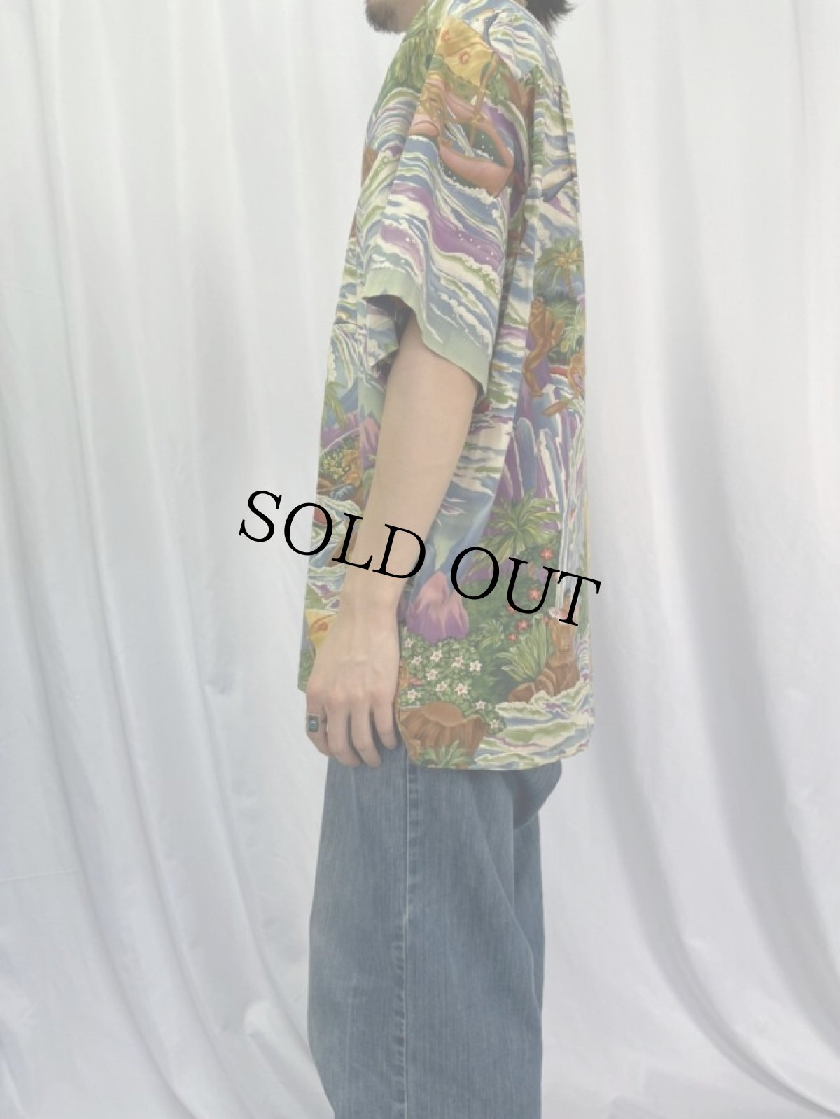 画像3: 【お客様支払い処理中】 90's Patagonia Pataloha 総柄 コットン×レーヨンアロハシャツ L (3)