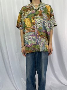 画像2: 【お客様支払い処理中】 90's Patagonia Pataloha 総柄 コットン×レーヨンアロハシャツ L (2)