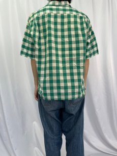 画像4: 50〜60's McGREGOR USA製 ブロックチェック柄 コットンオープンカラーシャツ XL (4)