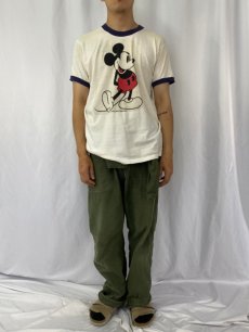 画像2: 80's Walt Disney Productions USA製 "MICKEY MOUSE" キャラクターリンガーTシャツ L (2)