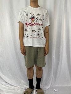 画像2: 90's "IRAQNOPHOBIA" USA製 クモプリントTシャツ XL (2)