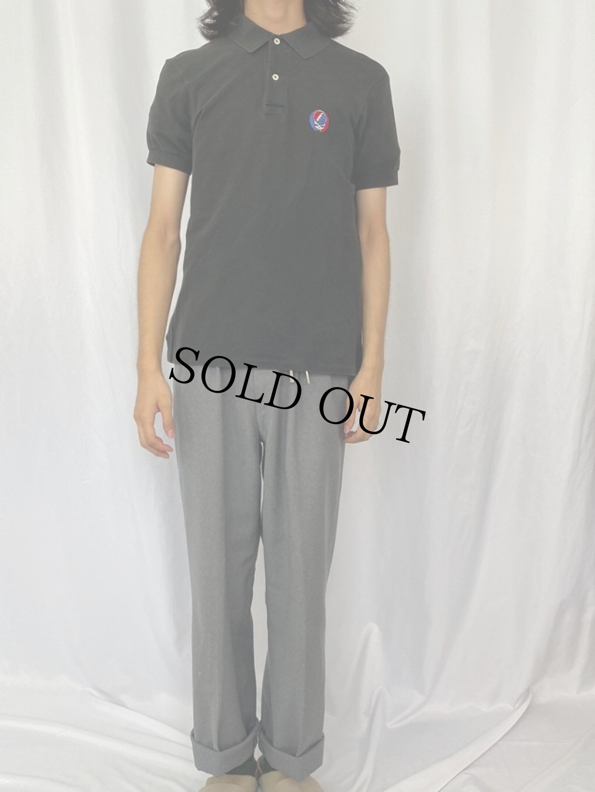 画像2: 〜80's IZOD LACOSTE "DEAD HEAD" ハンド刺繍 ポロシャツ (2)