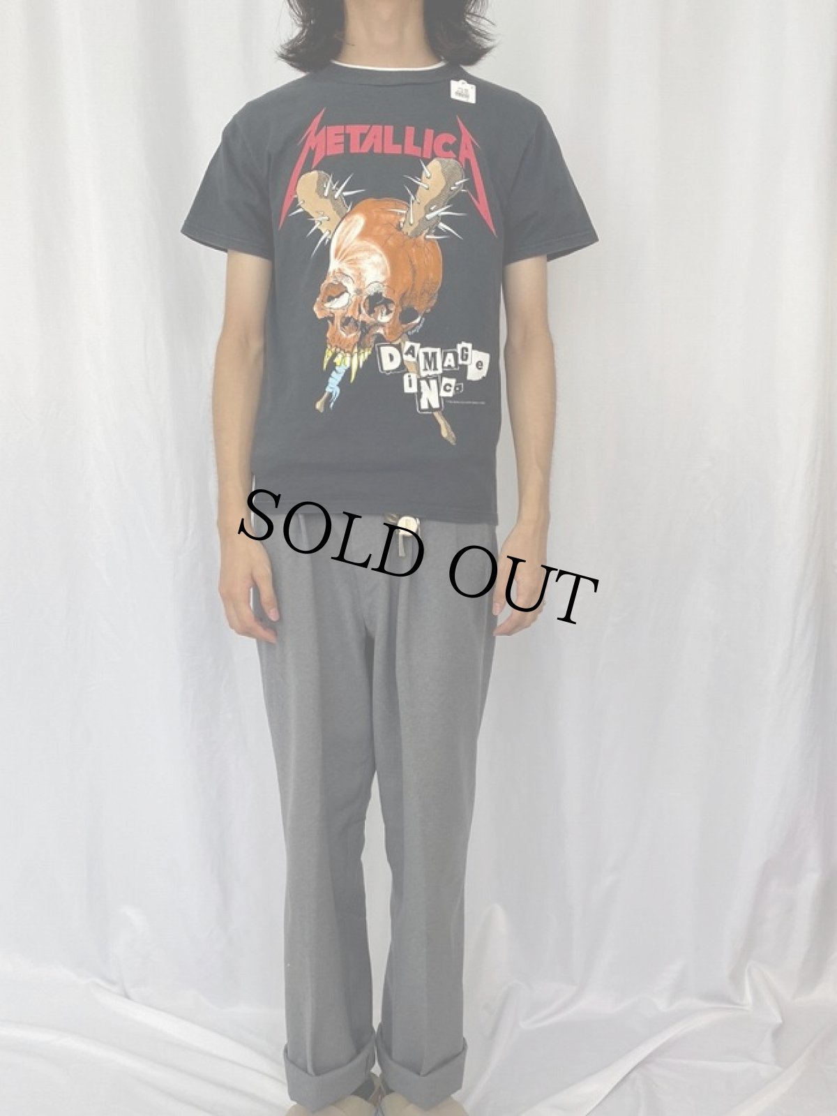画像3: METALLICA PUSHEAD "DAMAGE INC." ロックバンドTシャツ S (3)