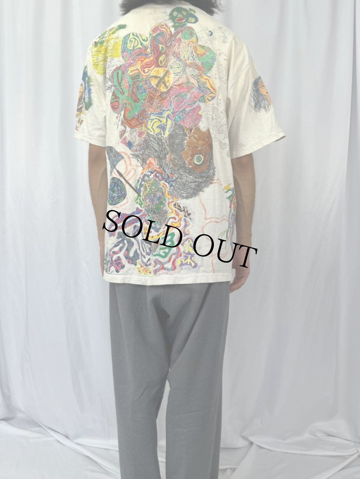 画像5: 80〜90's USA製 ハンドペイント Tシャツ XL (5)