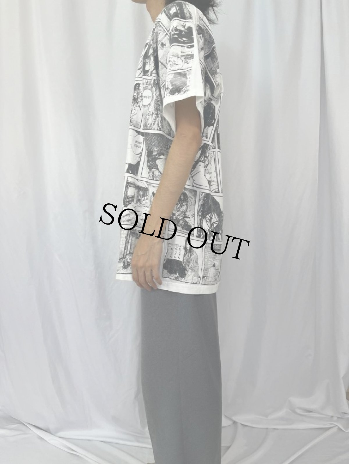 画像3: バガボンド 韓国語表記版漫画 大判プリントTシャツ XL (3)