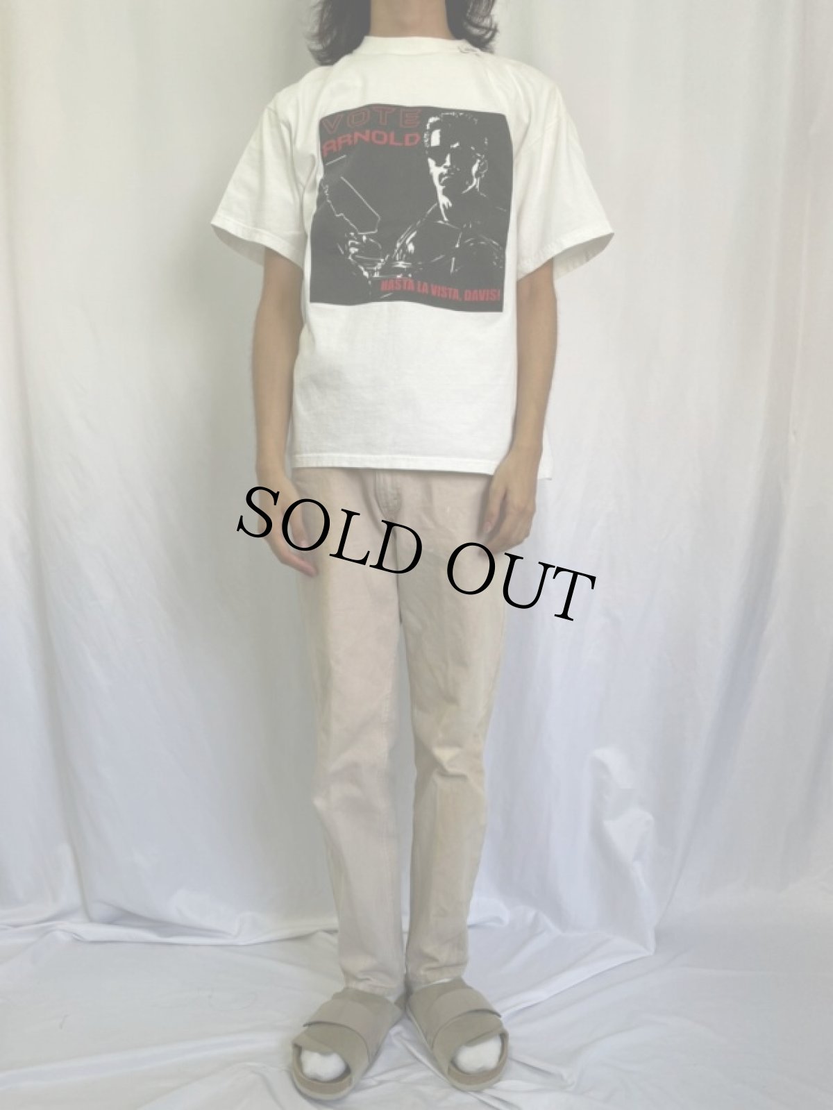 画像2: Arnold Schwarzenegger "VOTE ARNOLD" 州知事選挙 応援Tシャツ L (2)