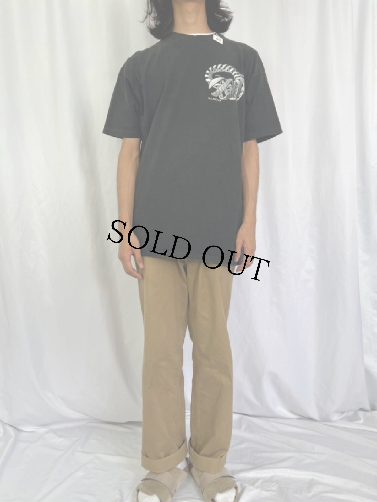 画像3: 90's M.C. Escher USA製 "Three Spheres" 騙し絵アートTシャツ (3)