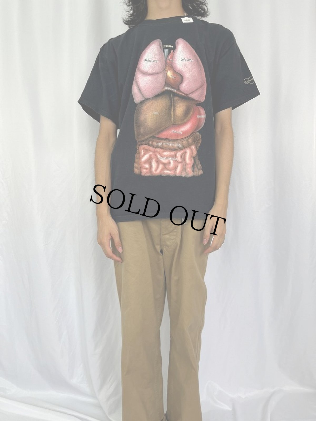 画像2: 臓器イラストTシャツ L (2)