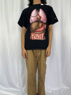 画像2: 臓器イラストTシャツ L (2)