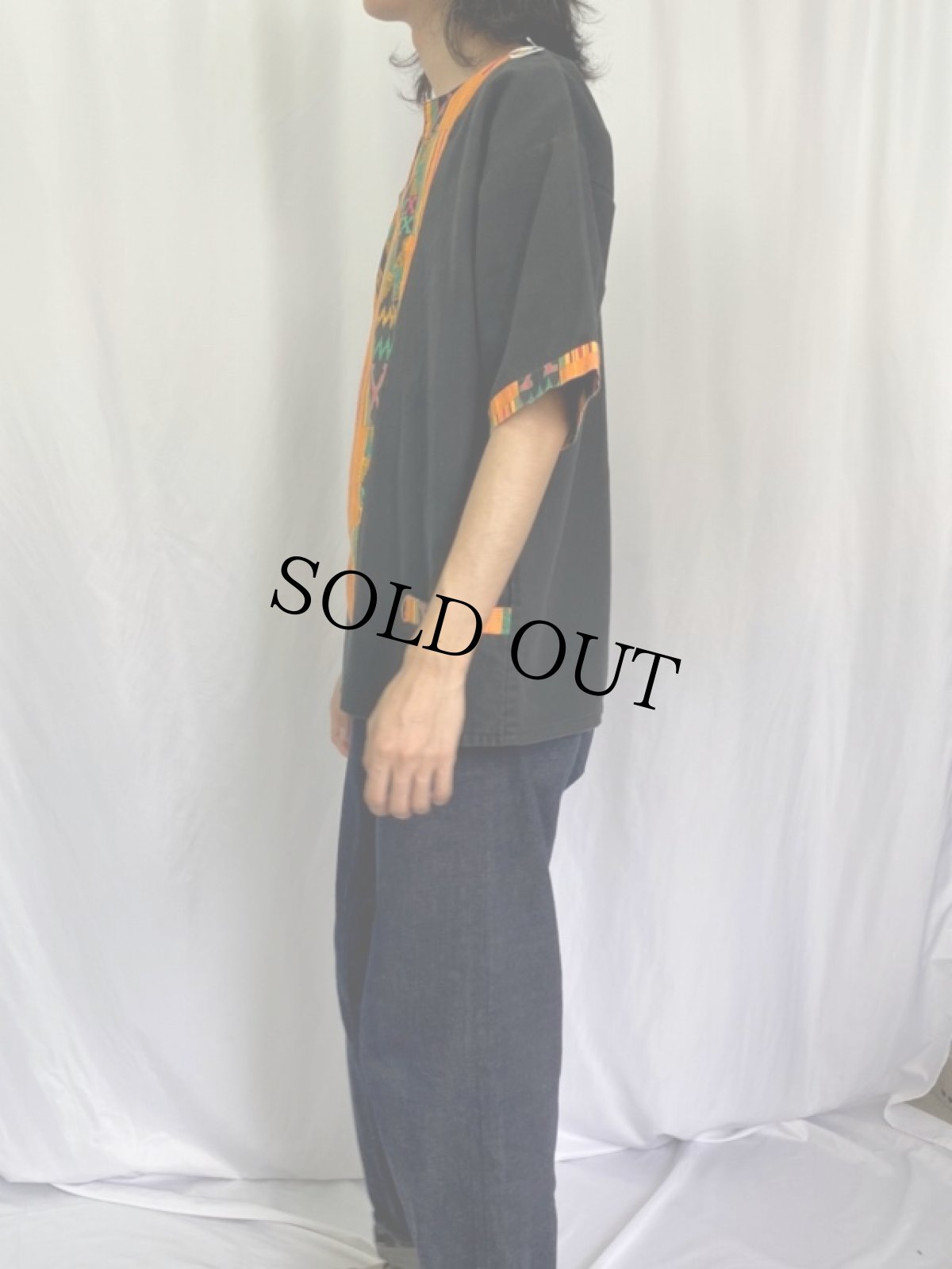 画像3: "マルコムX" バティック柄 プルオーバーシャツ (3)