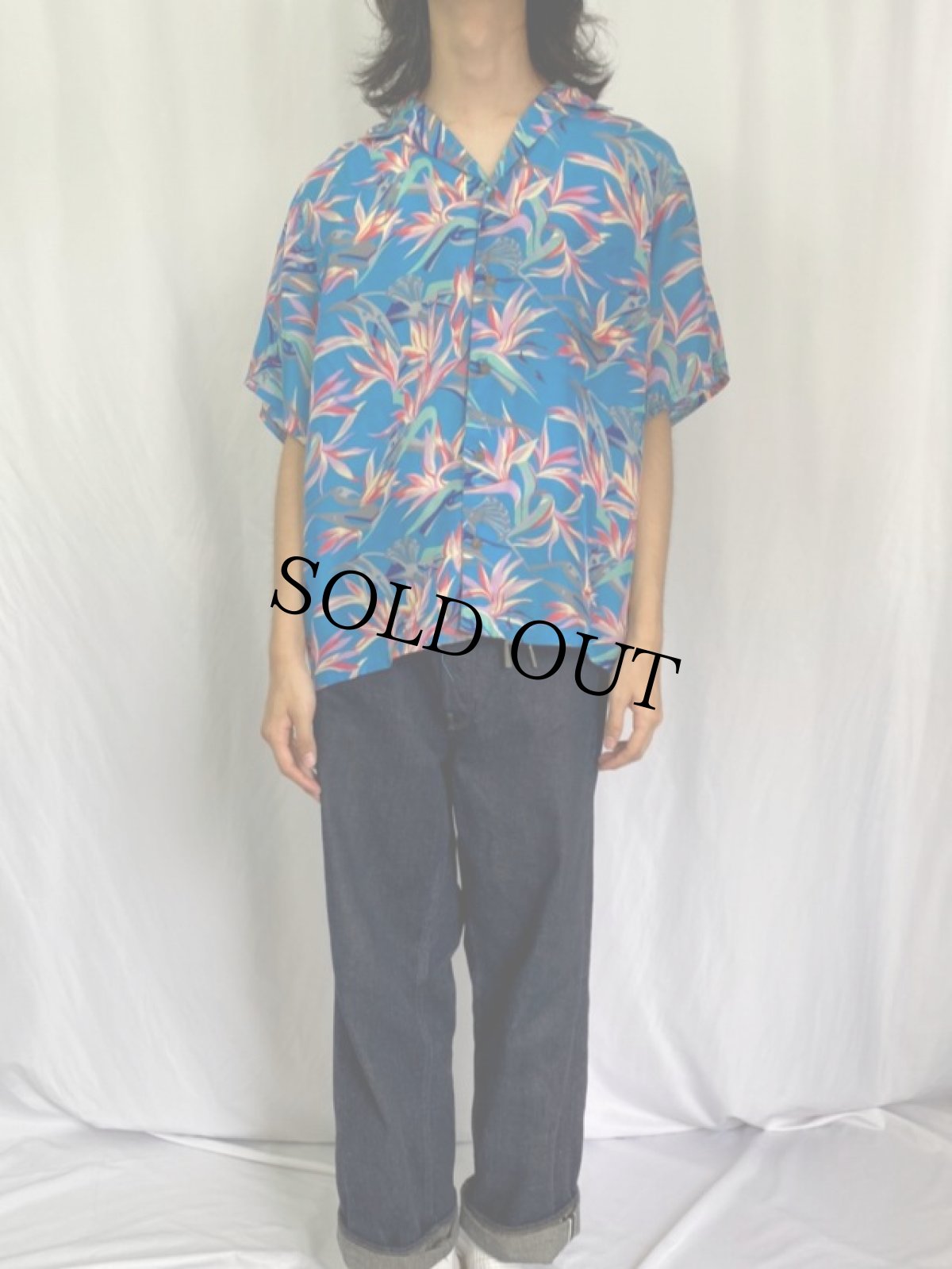 画像2: 80's Patagonia Pataloha 総柄 レーヨンアロハシャツ XL (2)